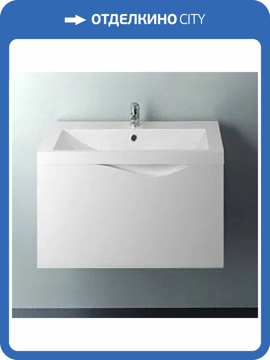 Тумба с раковиной 1MarKa Этюд 58П белый глянец фото 7