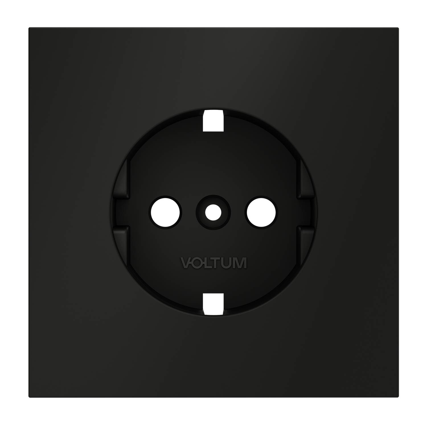 Лицевая панель для розетки с заземлением Voltum S70 VLS000608 черный фото 2