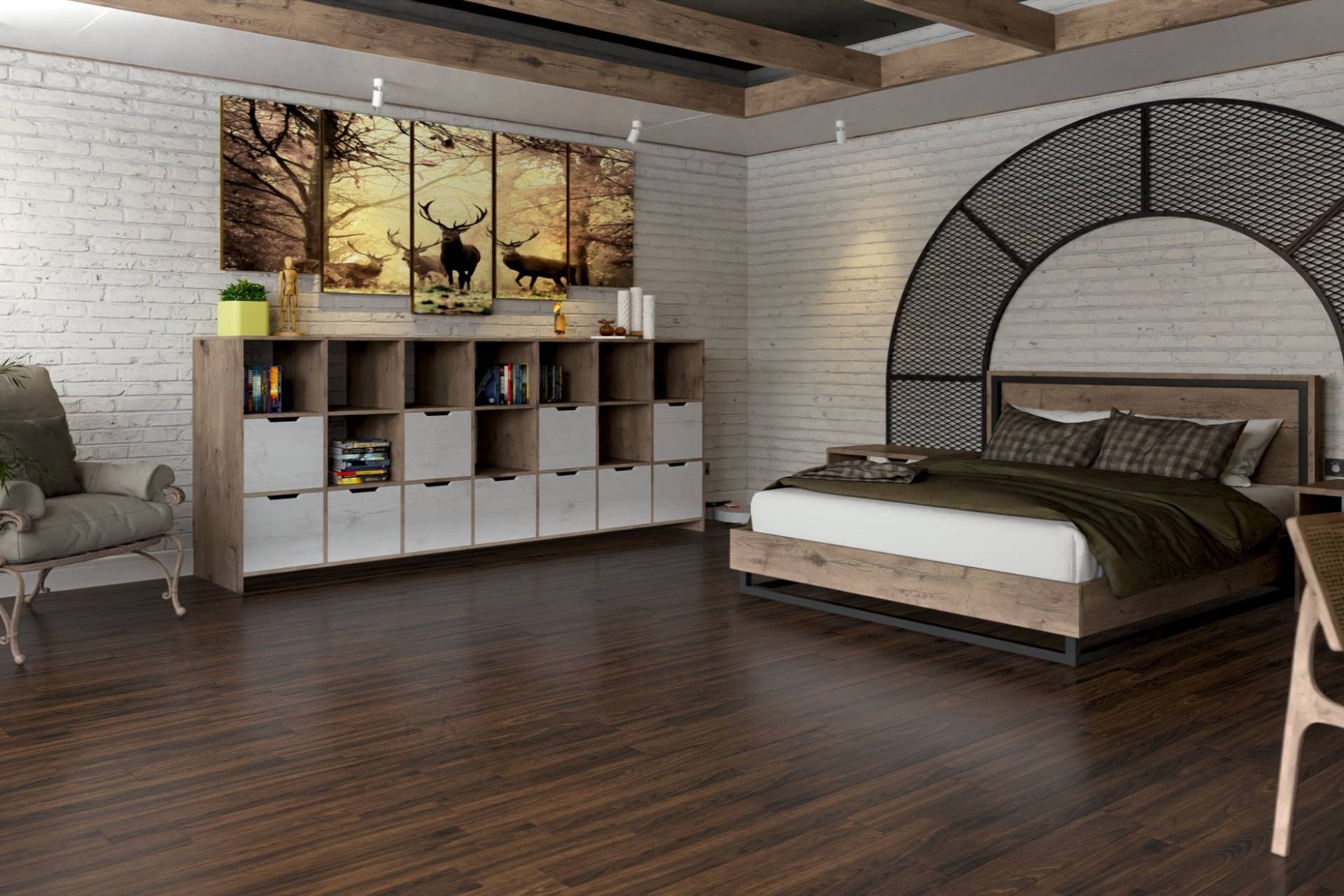 Двухслойная инженерная доска Damy Floor Luxury LUX-A5EK Каштановый 600x120x15 фото 6