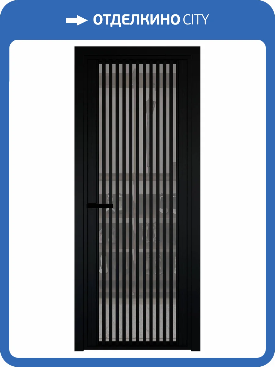 Межкомнатная дверь Profil Doors 3 AGP цвет профиля Черный, стекло безопасное 6 мм комфорт серый 800x2000 фото 2