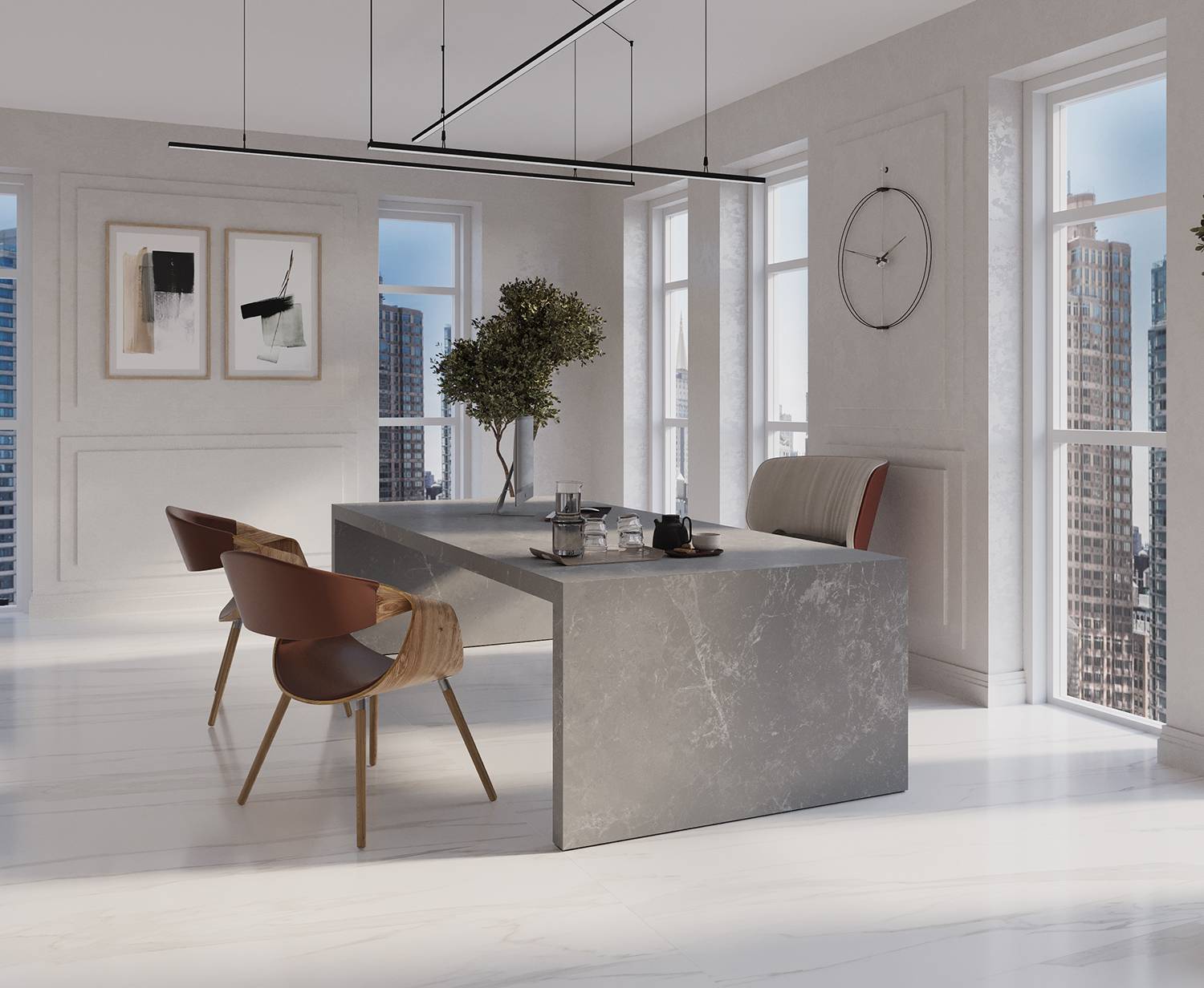 Слэб керамический Staro Slab Matt Krater Perla Rustic 120х120 фото 5