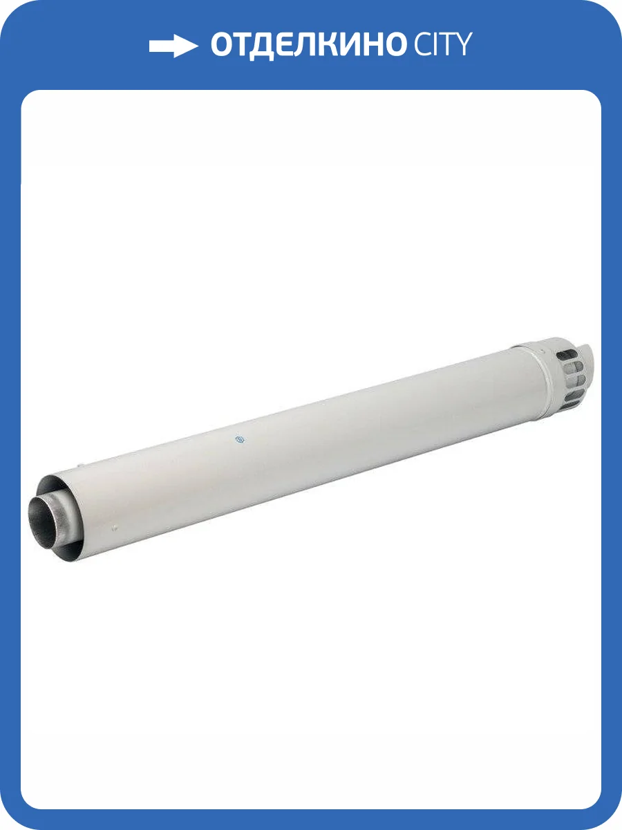 Элемент Stout DN60/100 фин.уч-ок 1000 мм для горизонт. прохода через стену с антиобмерз.оголовком фото 2