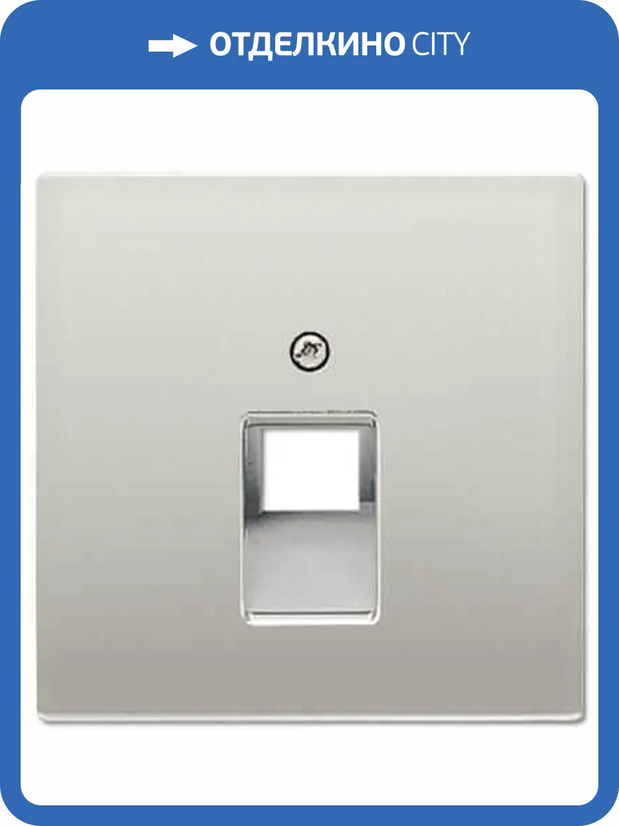 Накладка 1-ой наклонной телефонной/компьютерной розетки Jung LS 990 edelstahl ES2969-1UA фото 2