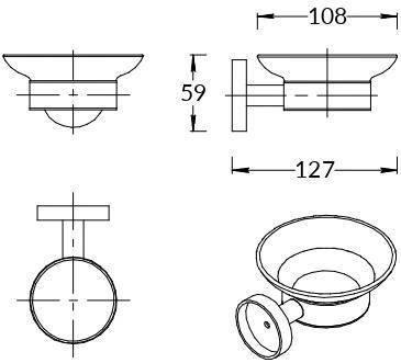 Мыльница Kerama Marazzi Isola (Изола) IS.03.KM.CR хром фото 3