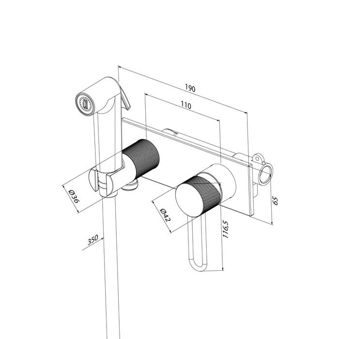 Гигиенический душ Iddis Duna DUNMGV0i08 с защитным клапаном, золото матовое фото 10
