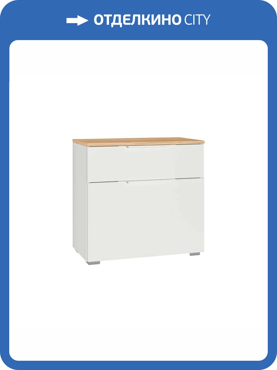 Тумба для обуви Моби Октава 16.127 Белый PE шагрень, Дуб Золотой CRAFT, белая шагрень 4101 ПВХ фото 7