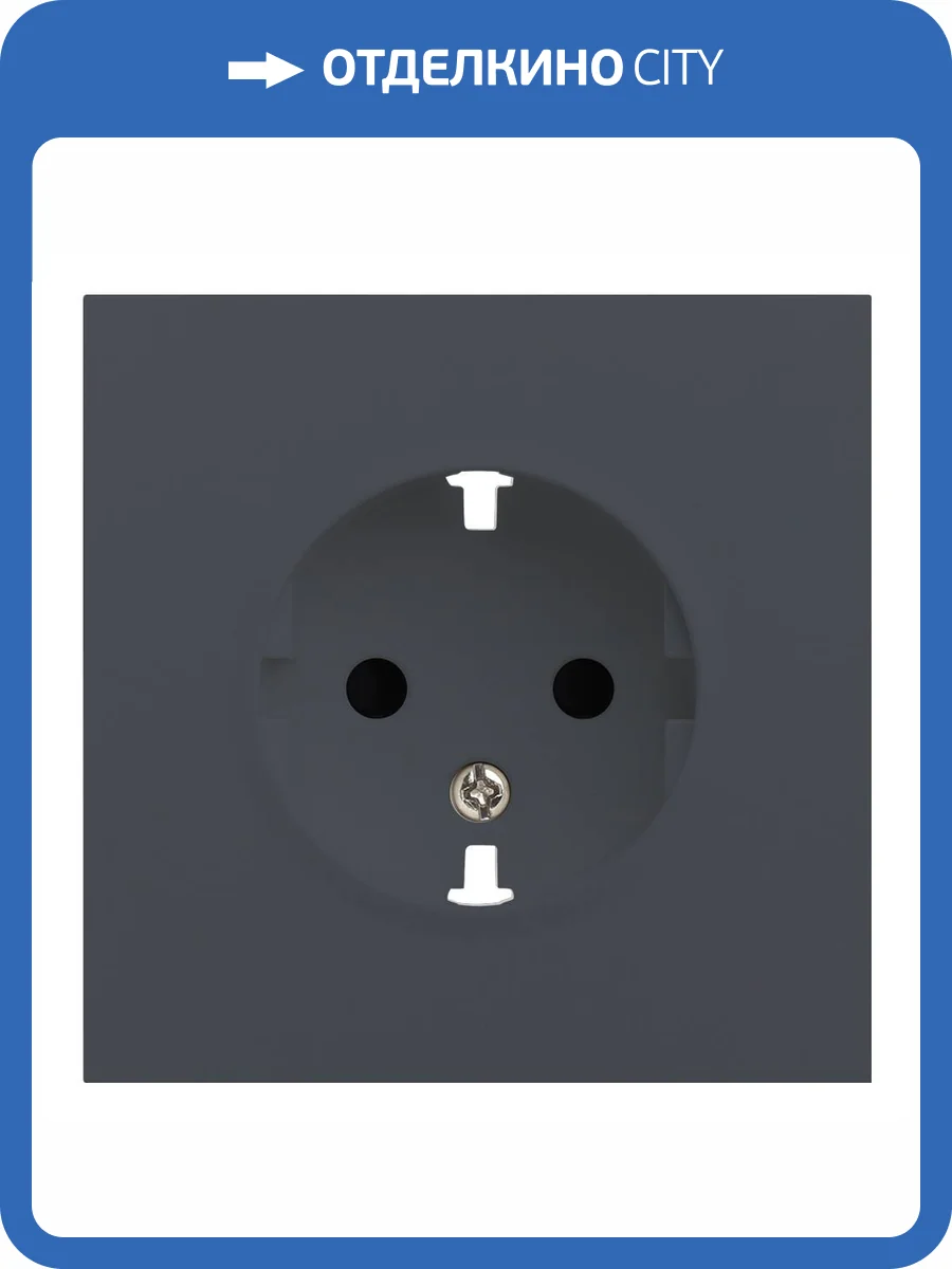 Лицевая панель для розетки 2к+з Rikett 35632 BT базальт фото 2