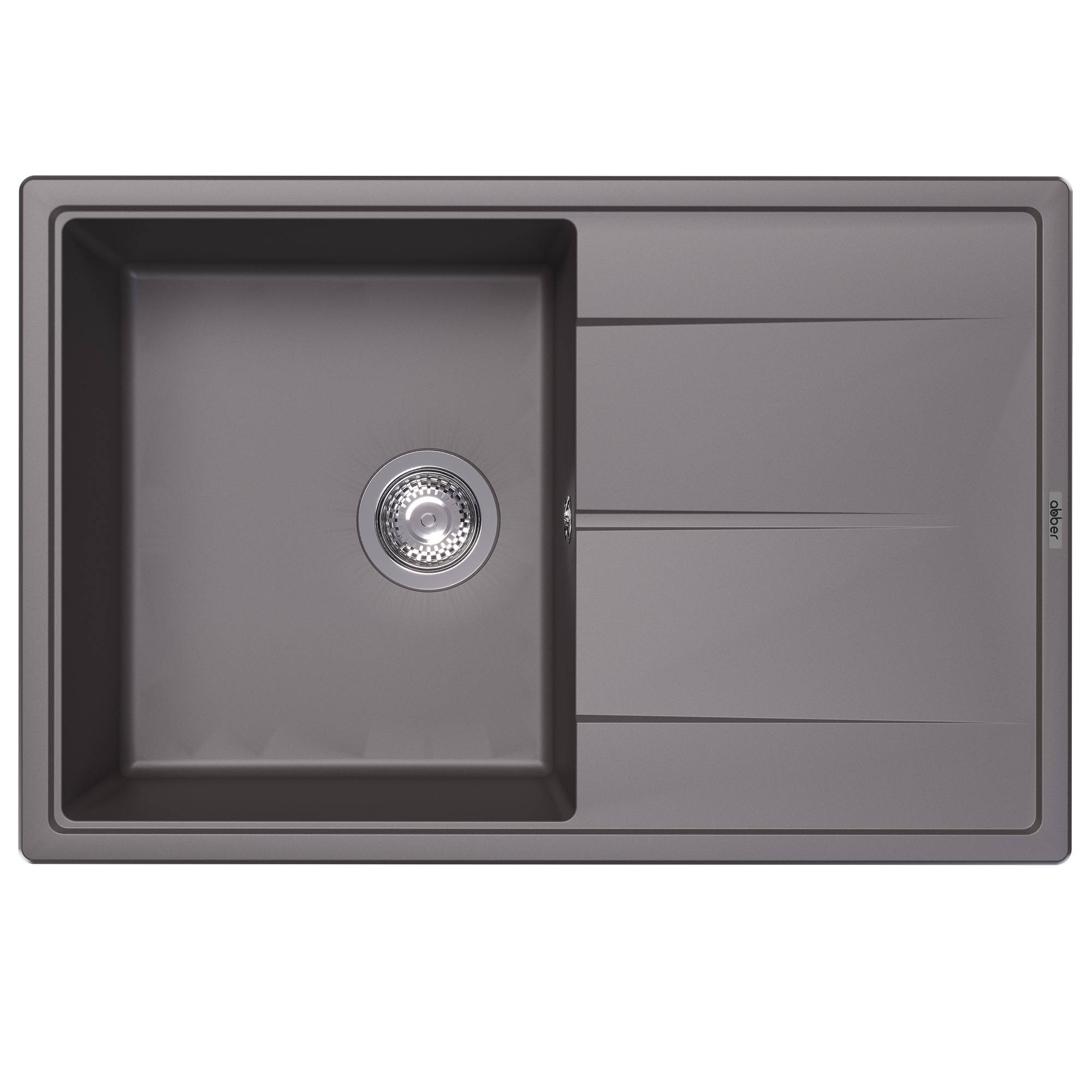 Мойка кухонная Abber Quarz AQ2904G серый, 51x78