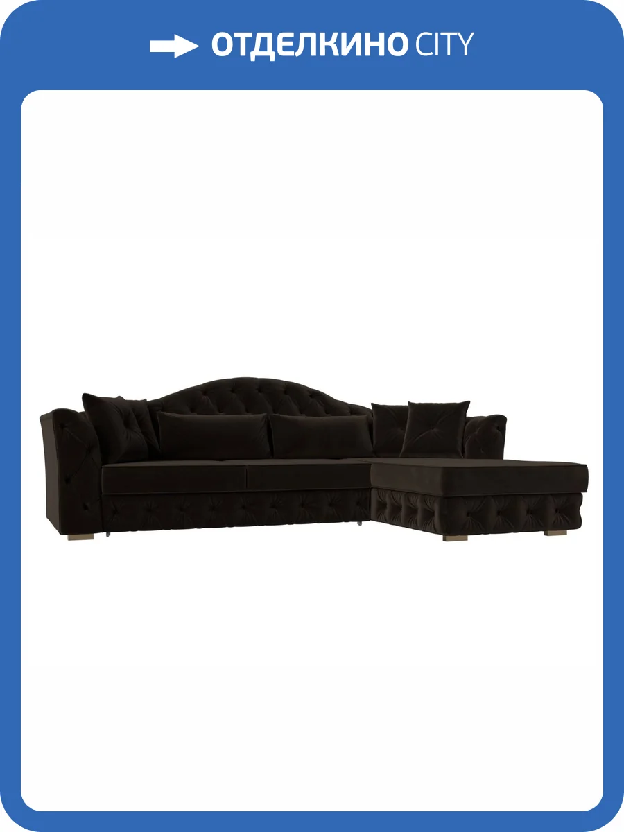 Диван угловой Лига Диванов Артис 121597 коричневый, правый угол фото 8