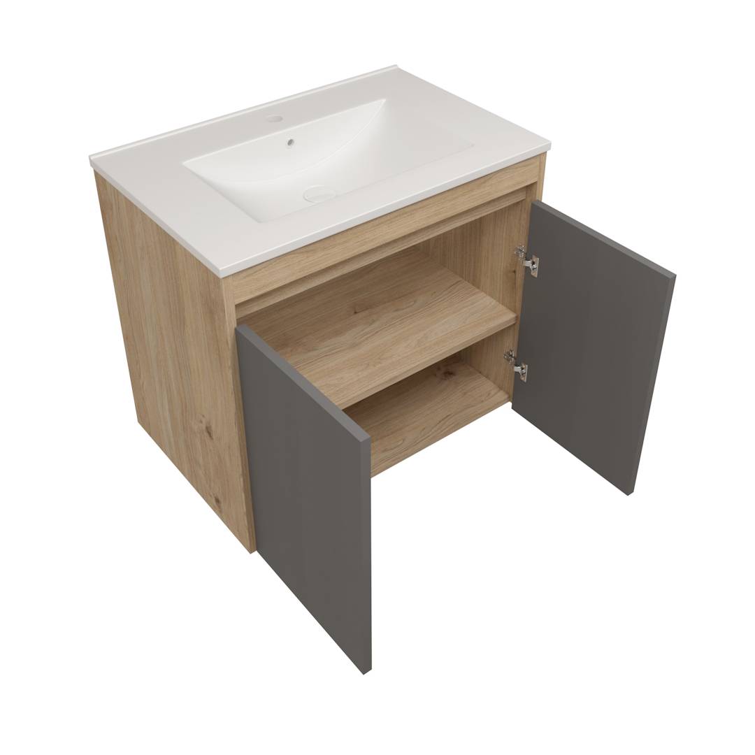 Фасад для тумбы Watersense Milana W00968 графит, 70 см фото 2