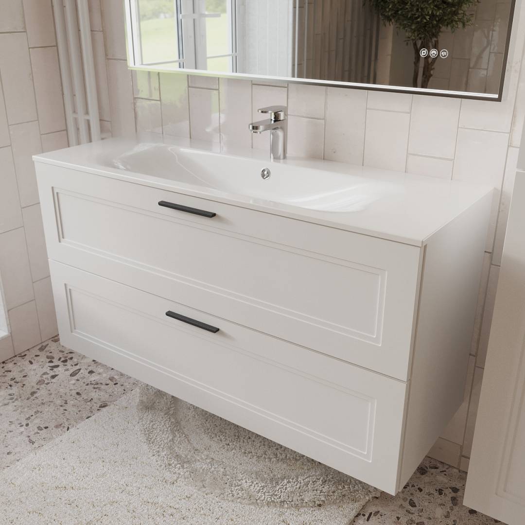 Тумба с раковиной Terminus Classik CLA101202900301O белый, 120x62