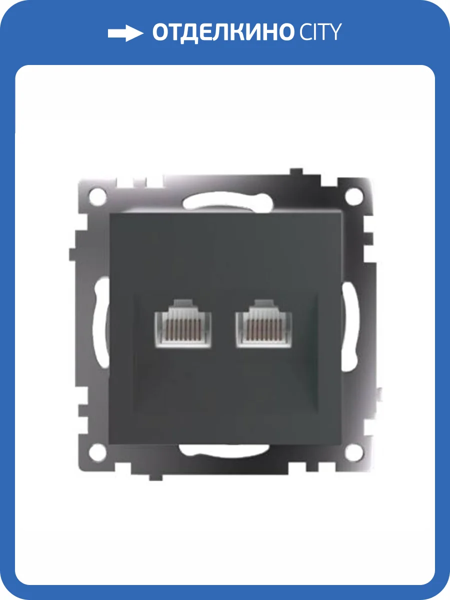 Розетка компьютерная 2-местная Stekker GLS00-7109-06 50008 фото 11