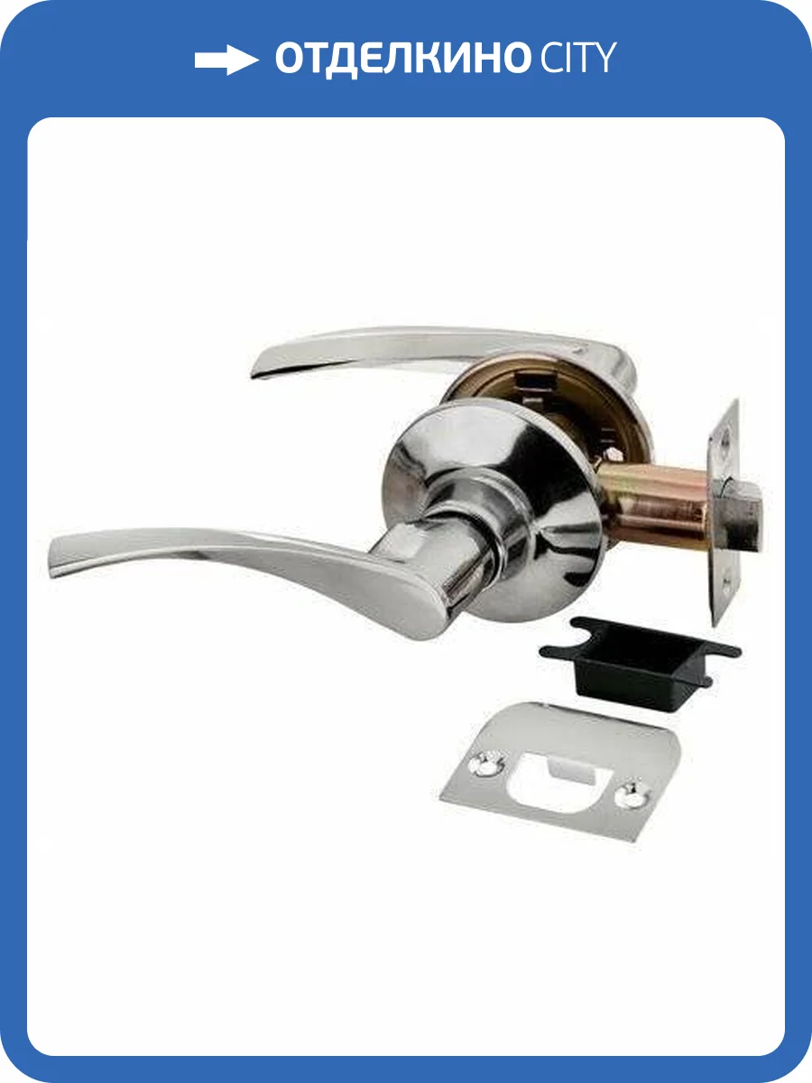 Дверная ручка Rucetti HK-02 PC Без фиксатора полированный хром фото 2