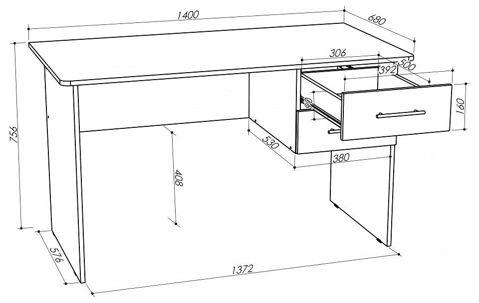 Стол письменный МФ Jazz СП 3ВМ СП-3ВМ Венге Дуб молочный фото 4