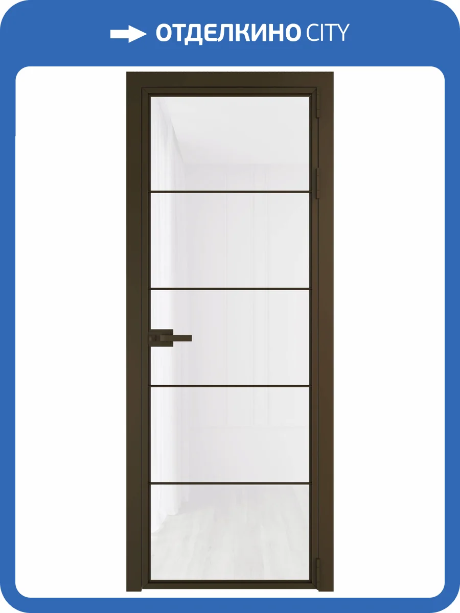 Межкомнатная дверь Profil Doors 5 AX цвет профиля Деорэ, стекло безопасное 6 мм белый триплекс 700x2000 фото 2