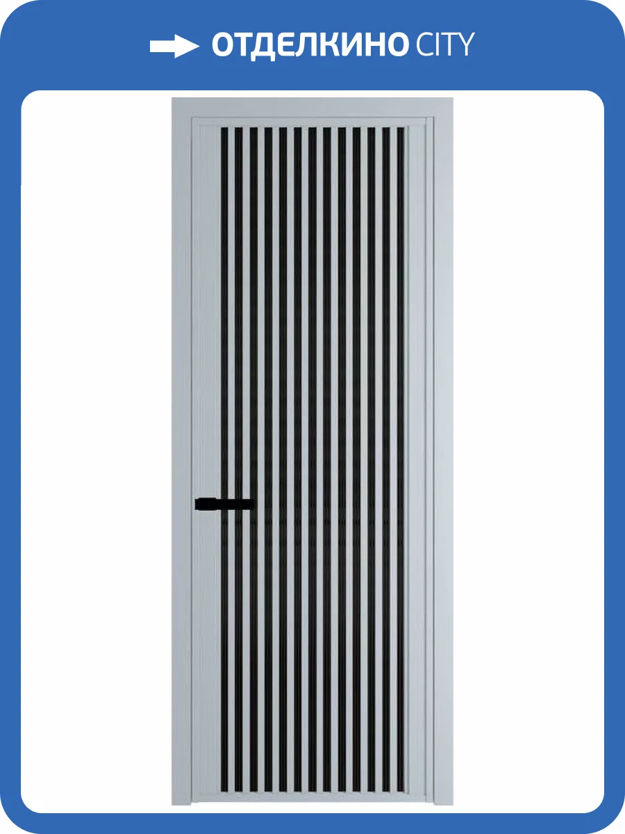 Межкомнатная дверь Profil Doors 3 AGP цвет профиля Серебро, стекло безопасное 6 мм мору черный 700x2000 фото 2