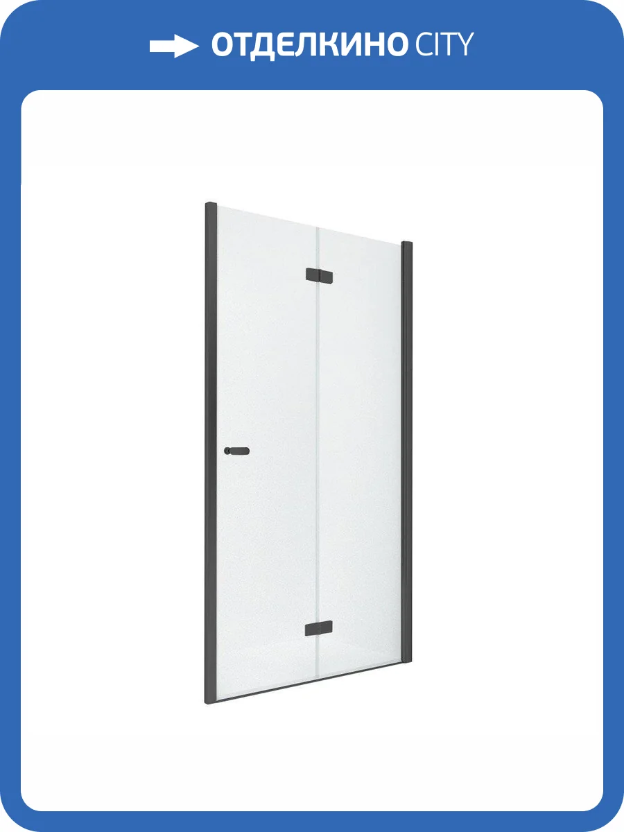 Дверь в нишу NEW TRENDY NEW SOLEO BLACK складные R 100x195 D-0226A (черный) фото 8