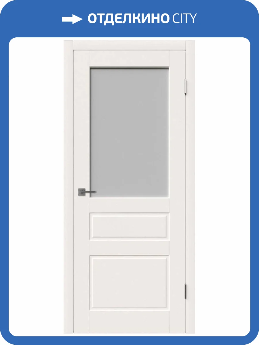 Межкомнатная дверь Владимирская Фабрика Дверей Chester Ivory стекло White Cloud 700x2000 фото 2
