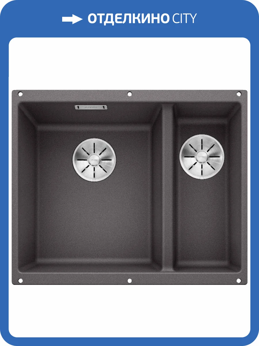 Мойка кухонная Blanco Subline 340/160-U 523549 темная скала фото 8