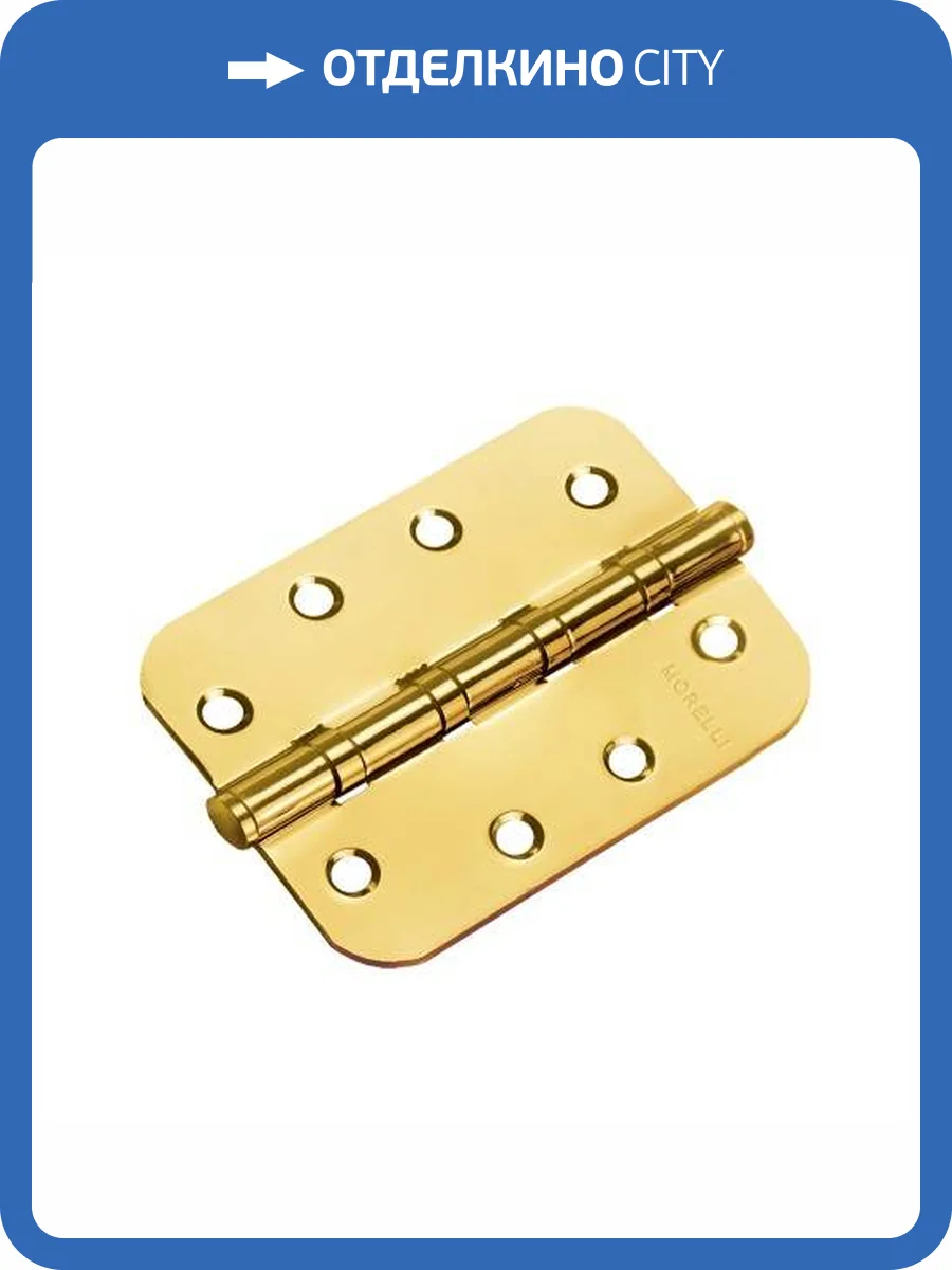 Петля дверная универсальная Morelli MSN-C 100X70X2.5-4BB SG матовое золото фото 3