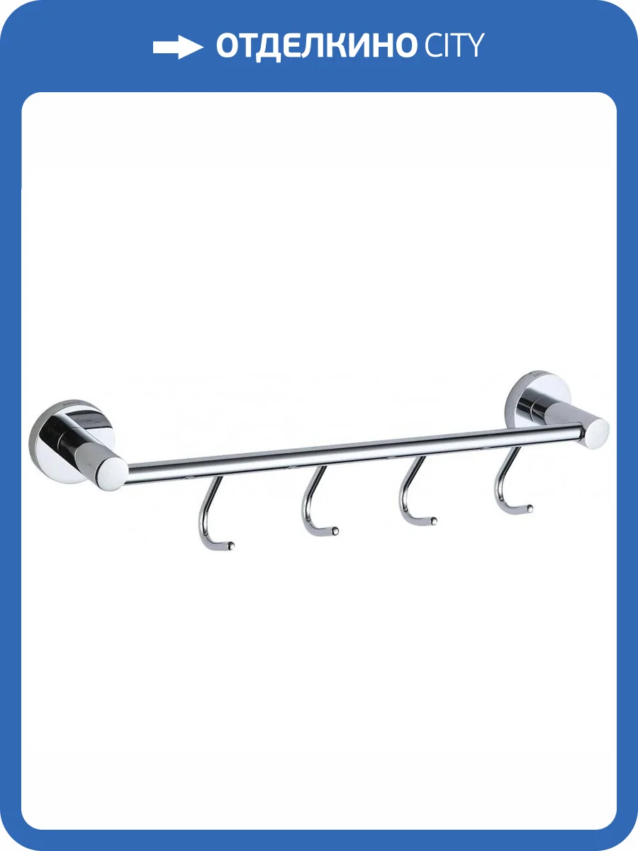Планка с крючками (4 крючка) Savol 87 S-008774 хром фото 3