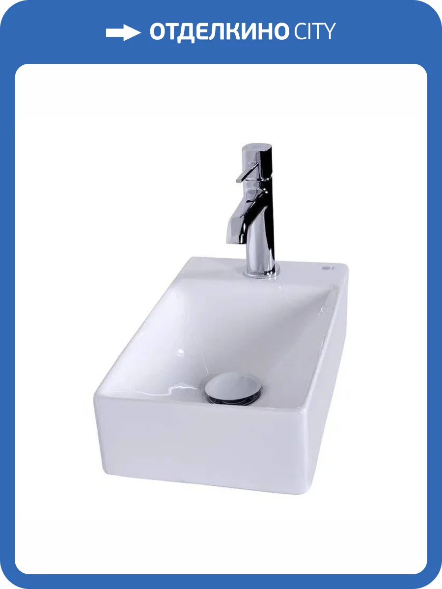 Раковина Orange B05 B05-375LW левая, 38 см, белая глянцевая фото 6