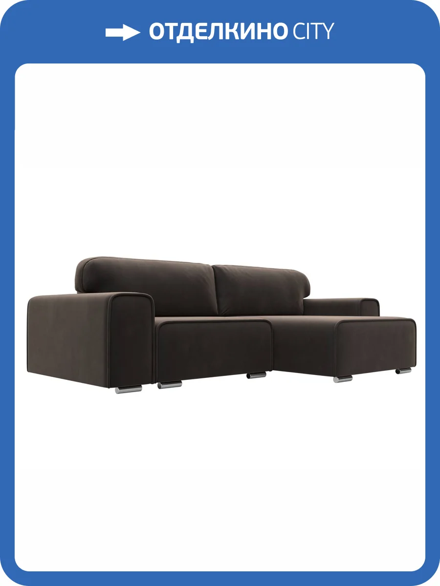 Диван угловой Лига Диванов Лига-029 121927 коричневый, правый угол фото 11