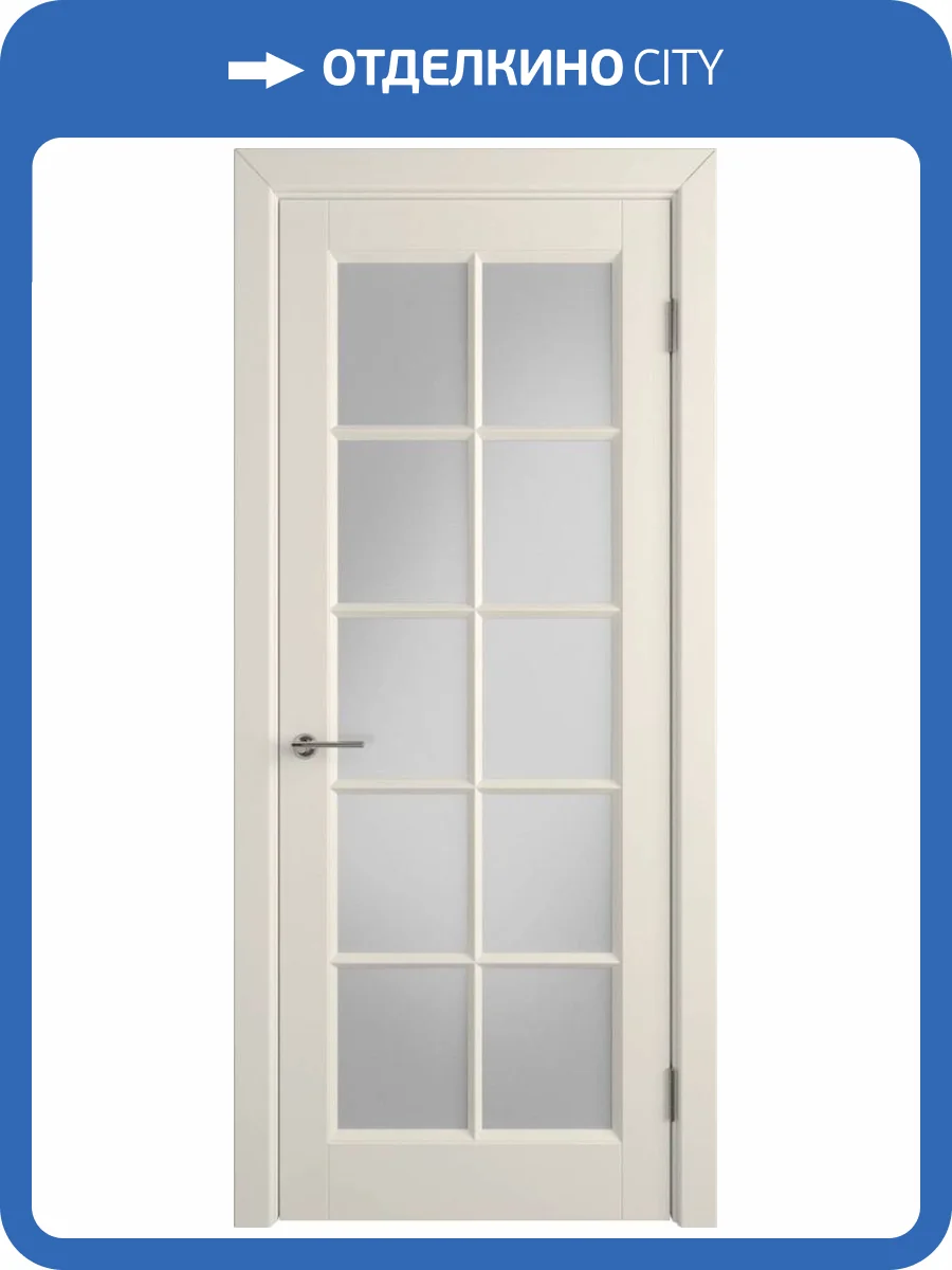Межкомнатная дверь Владимирская Фабрика Дверей Glanta Ivory стекло White Cloud 700x2000 фото 2