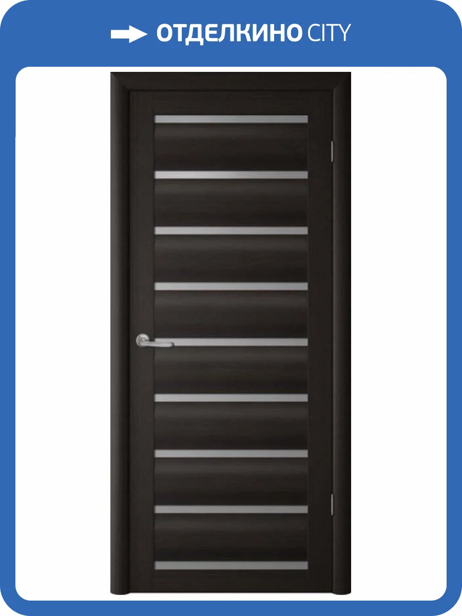 Межкомнатная дверь Albero Сидней остеклённая тёмный кипарис мателюкс 600x2000 фото 2