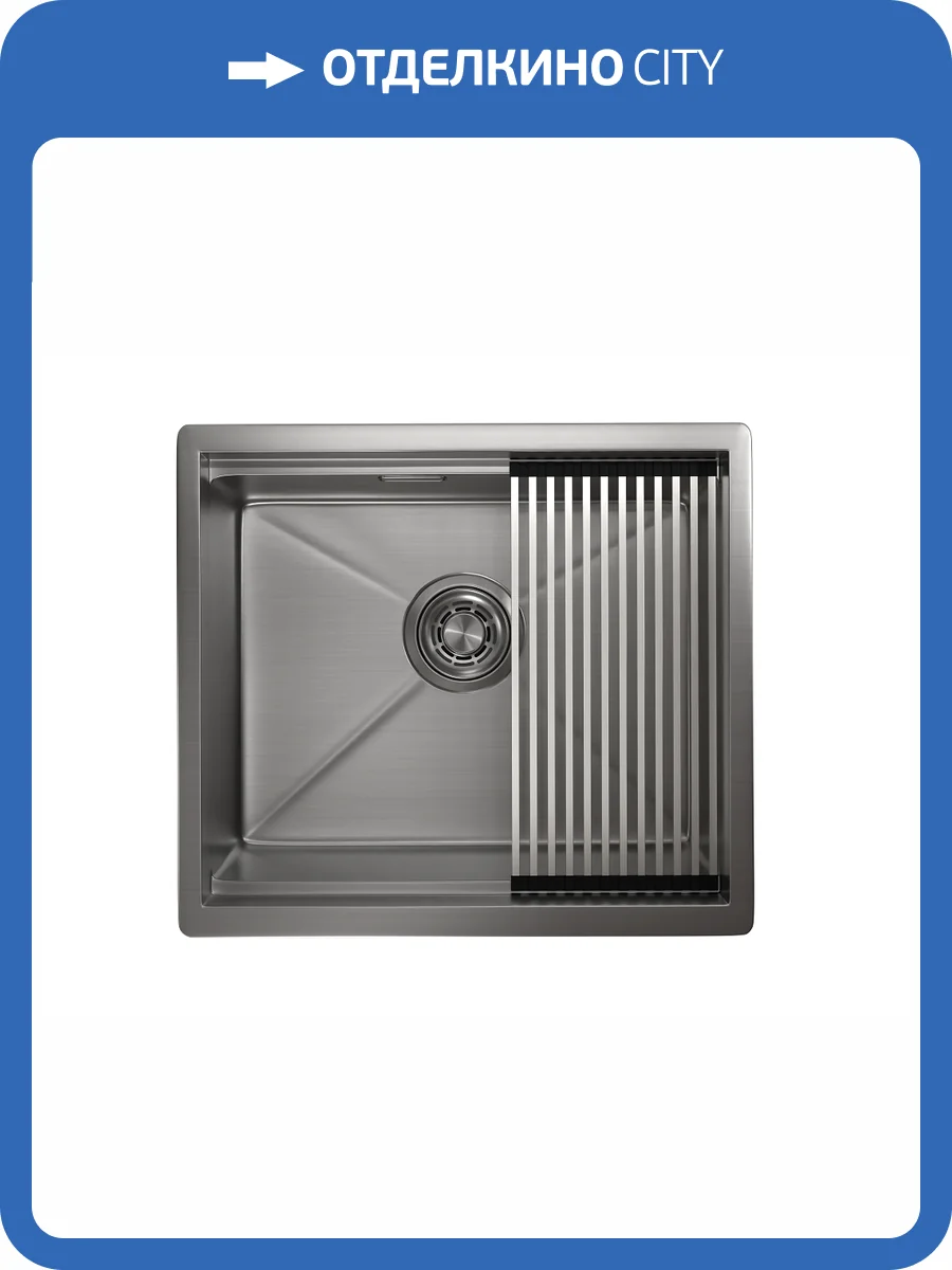 Мойка кухонная Granula Kitchen Space KS-5045U сталь сатин фото 9