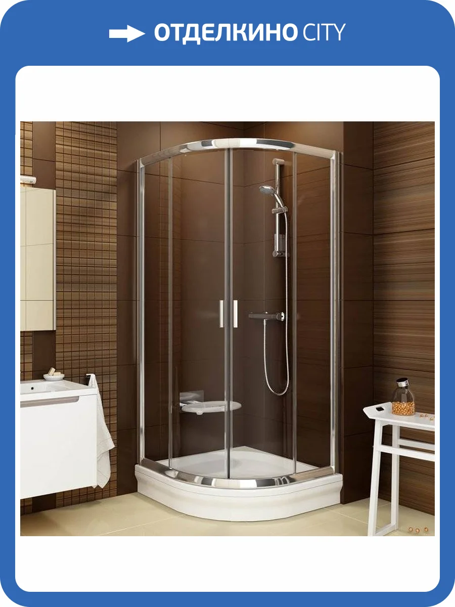 Душевой уголок Ravak BLCP4-80 Transparent, профиль блестящий фото 9