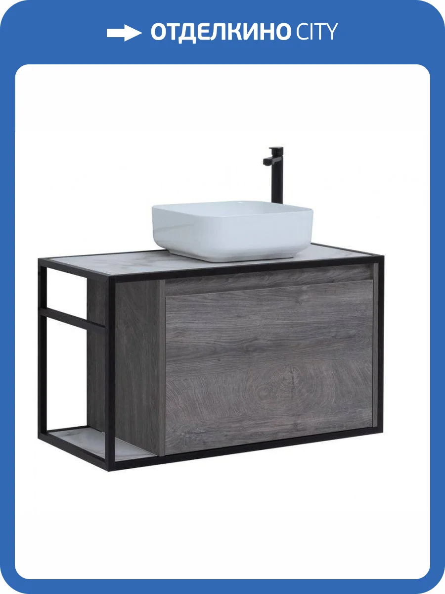 Тумба под раковину Aquanet Nova Lite Loft 90 261655 дуб рошелье фото 13
