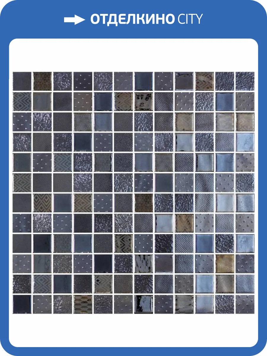 Мозаика Onix Mystic Glass Steel Black 31.1x31.1 фото 2