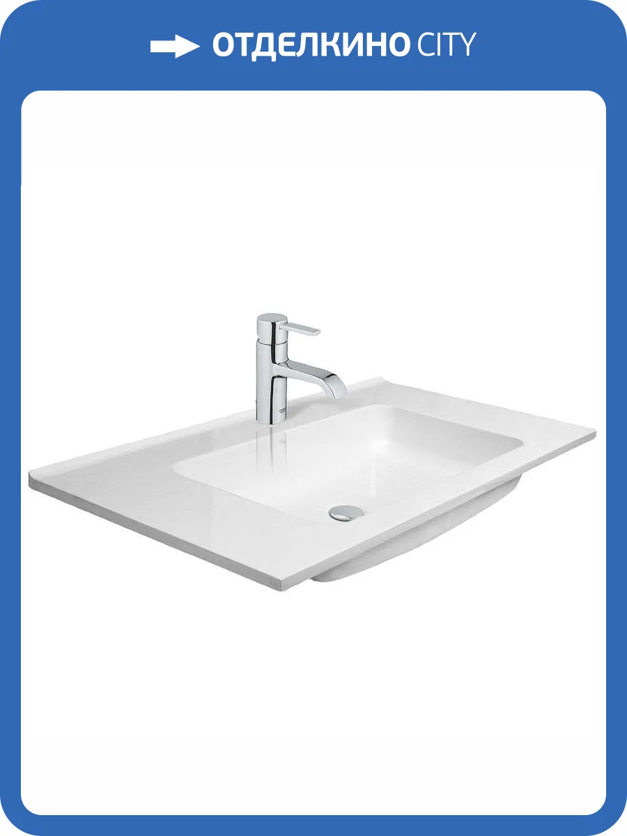 Раковина Эстет Каре ФР-00000782 90 см, белая глянцевая фото 6