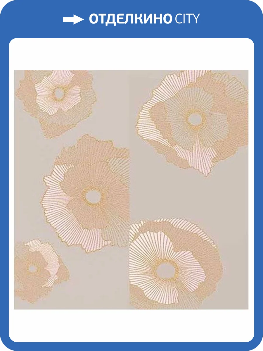 Панно Creto Mono 06-01-1-36-03-13-2434-0 Golden Flowers (к-т 2 шт) 60x60 фото 2