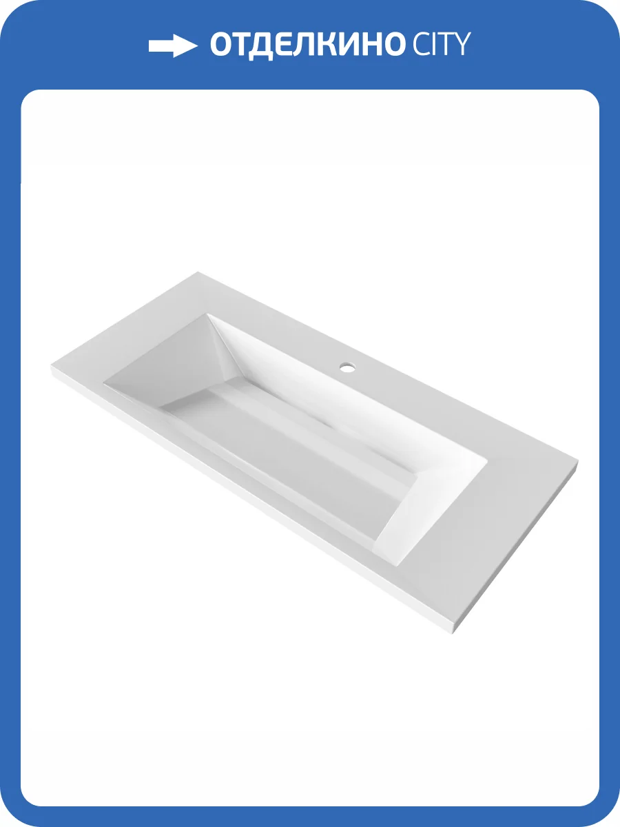 Раковина Grossman Блисс 10.R01.100.000 100 см, белая глянцевая фото 3