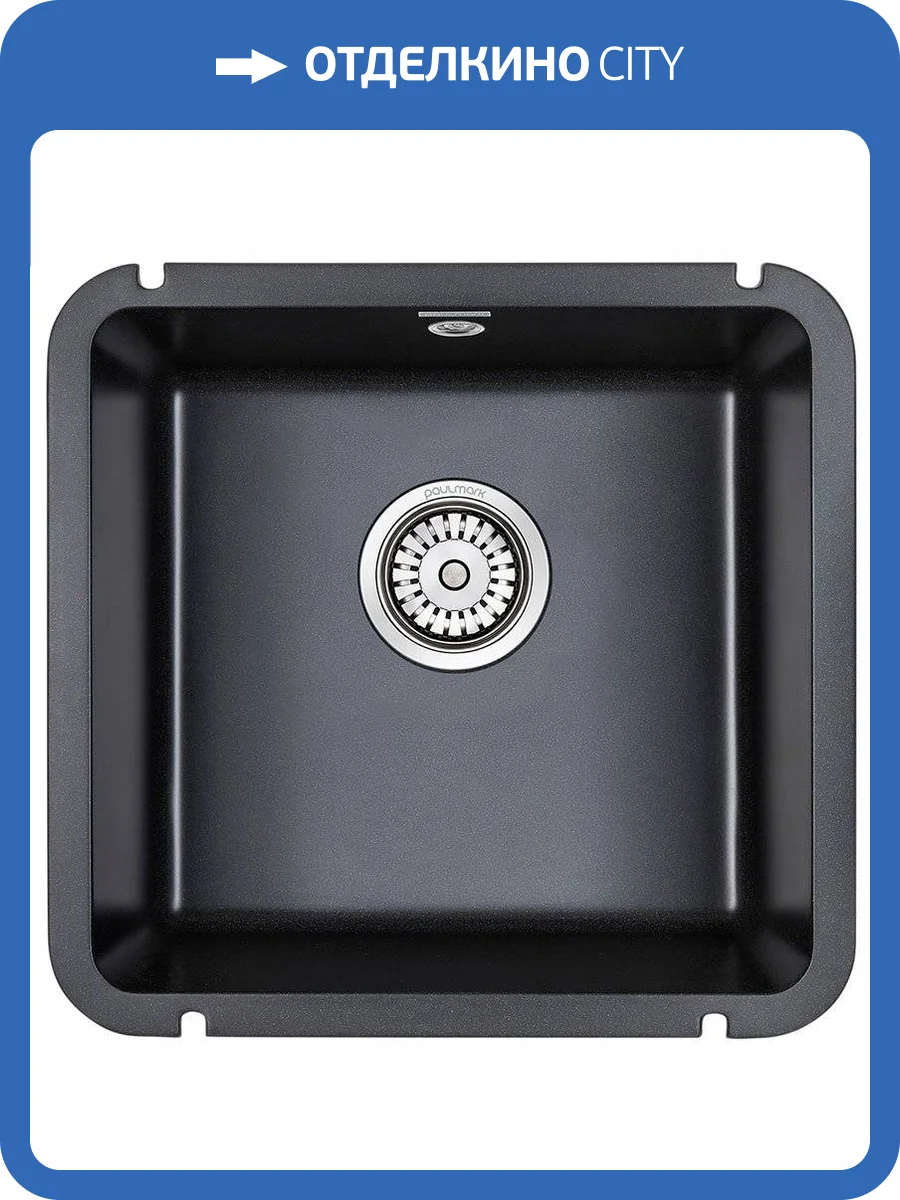 Мойка кухонная Paulmark Unter PM204543-BL черная фото 4
