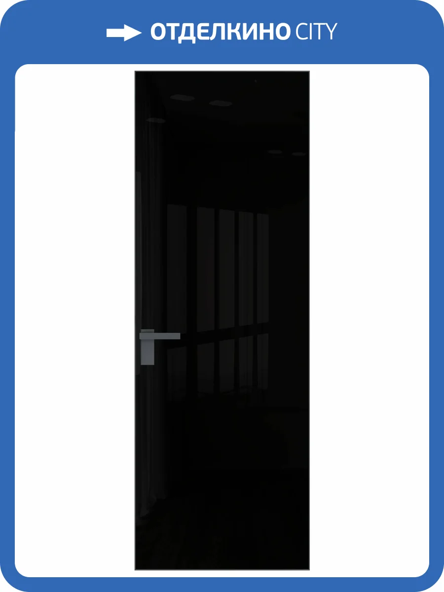 Межкомнатная дверь Profil Doors 1 AGK цвет профиля Серая ночь, стекло безопасное 4 мм lacobel черный лак 600x2000 фото 2
