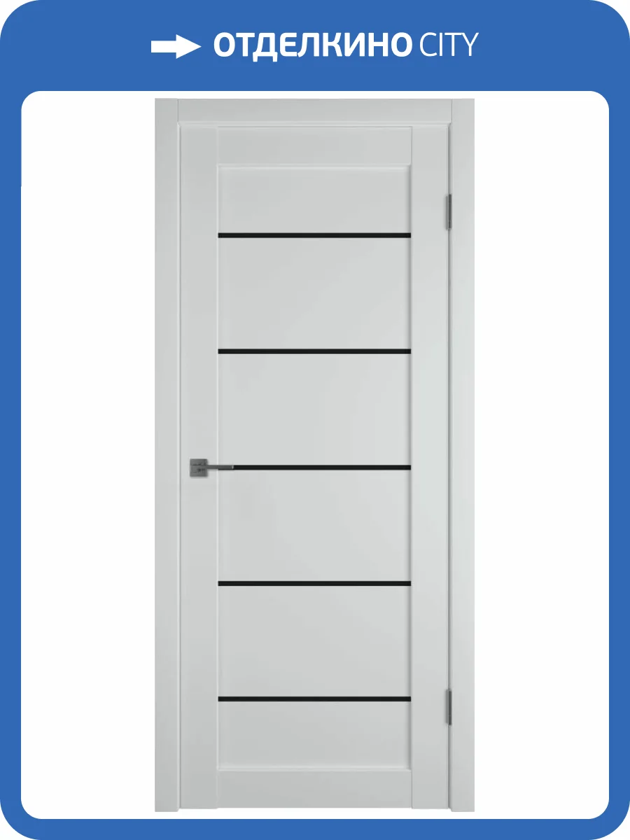 Межкомнатная дверь Владимирская Фабрика Дверей Emalex 27 Emalex Steel стекло Black Gloss 700x2000 фото 2