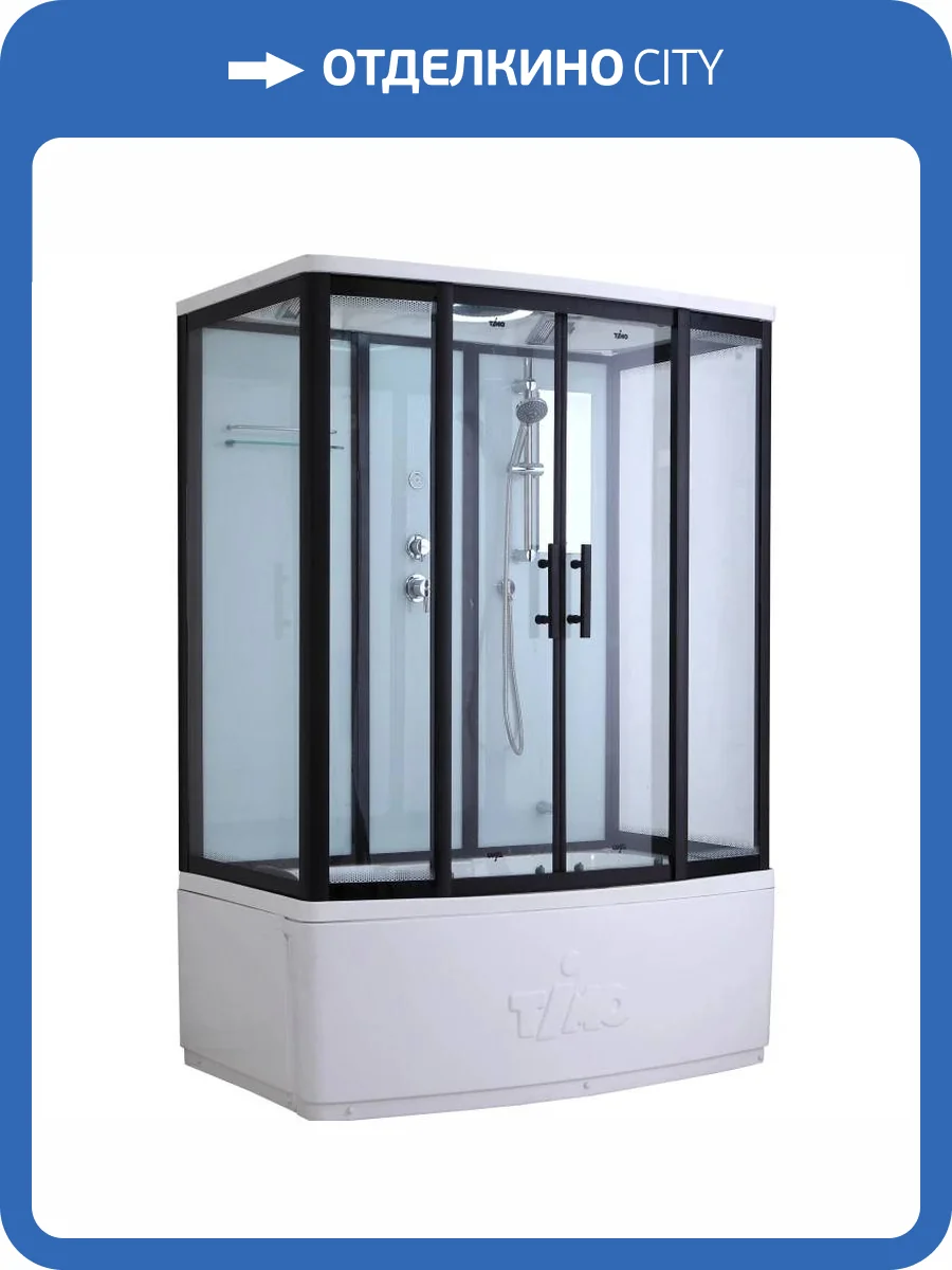 Душевой бокс Timo Standart T-6650 B профиль черный фото 2