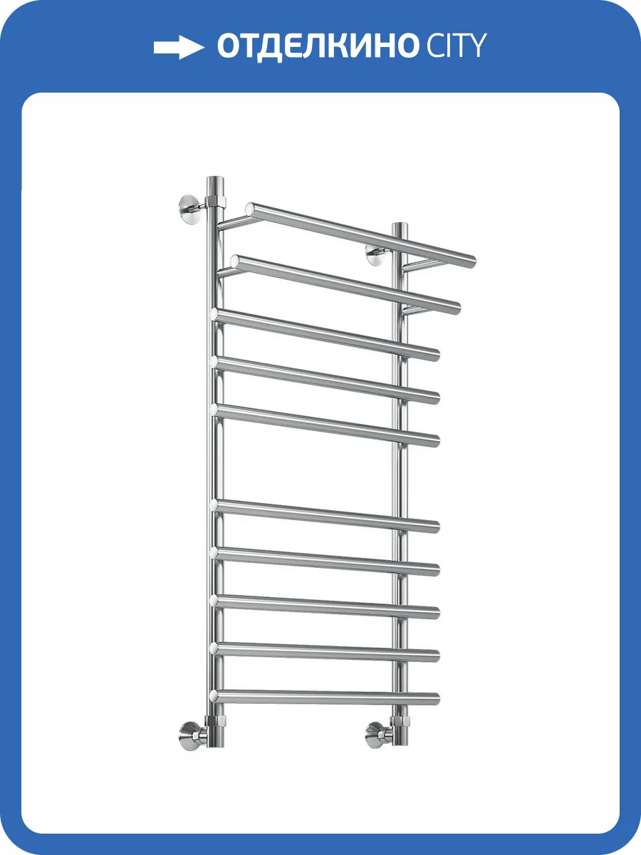 Полотенцесушитель водяной Ника Bamboo ЛБ-3 100/40, хром фото 4