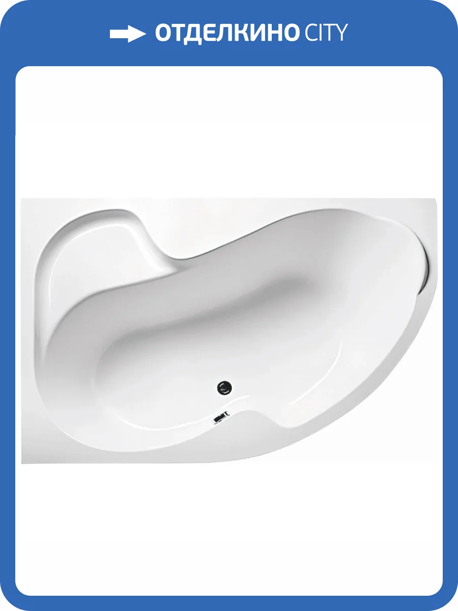 Акриловая ванна Marka One Aura 160x105 левая, с каркасом фото 10