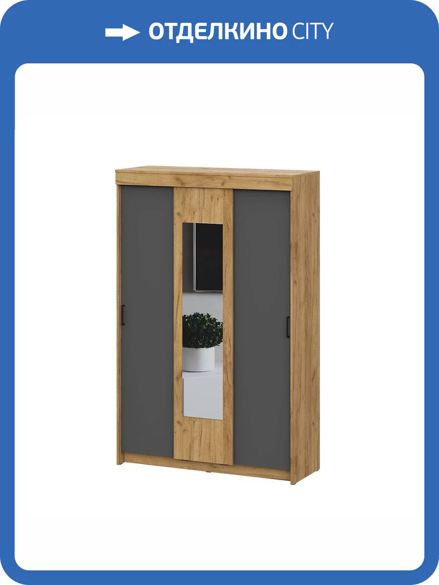 Шкаф-купе Арника Вена ШК 101 00-00164543 дуб золотистый, графит фото 5