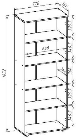 Стеллаж МФ Jazz С 2С С-2С Дуб сонома фото 2
