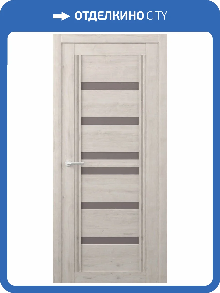 Межкомнатная дверь Albero Миссури остеклённая кремовый 600x2000 фото 2