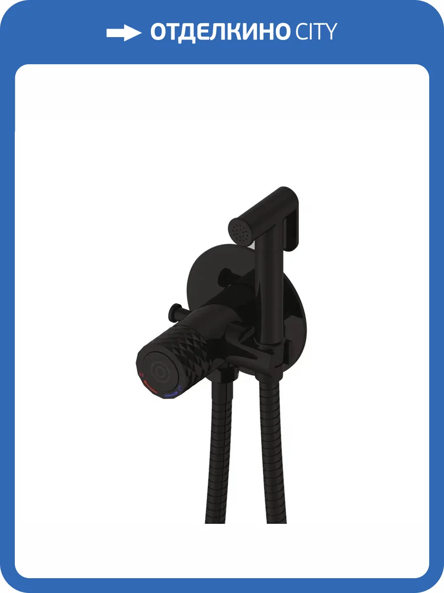 Гигиенический душ Rose R225H черный, со смесителем фото 3