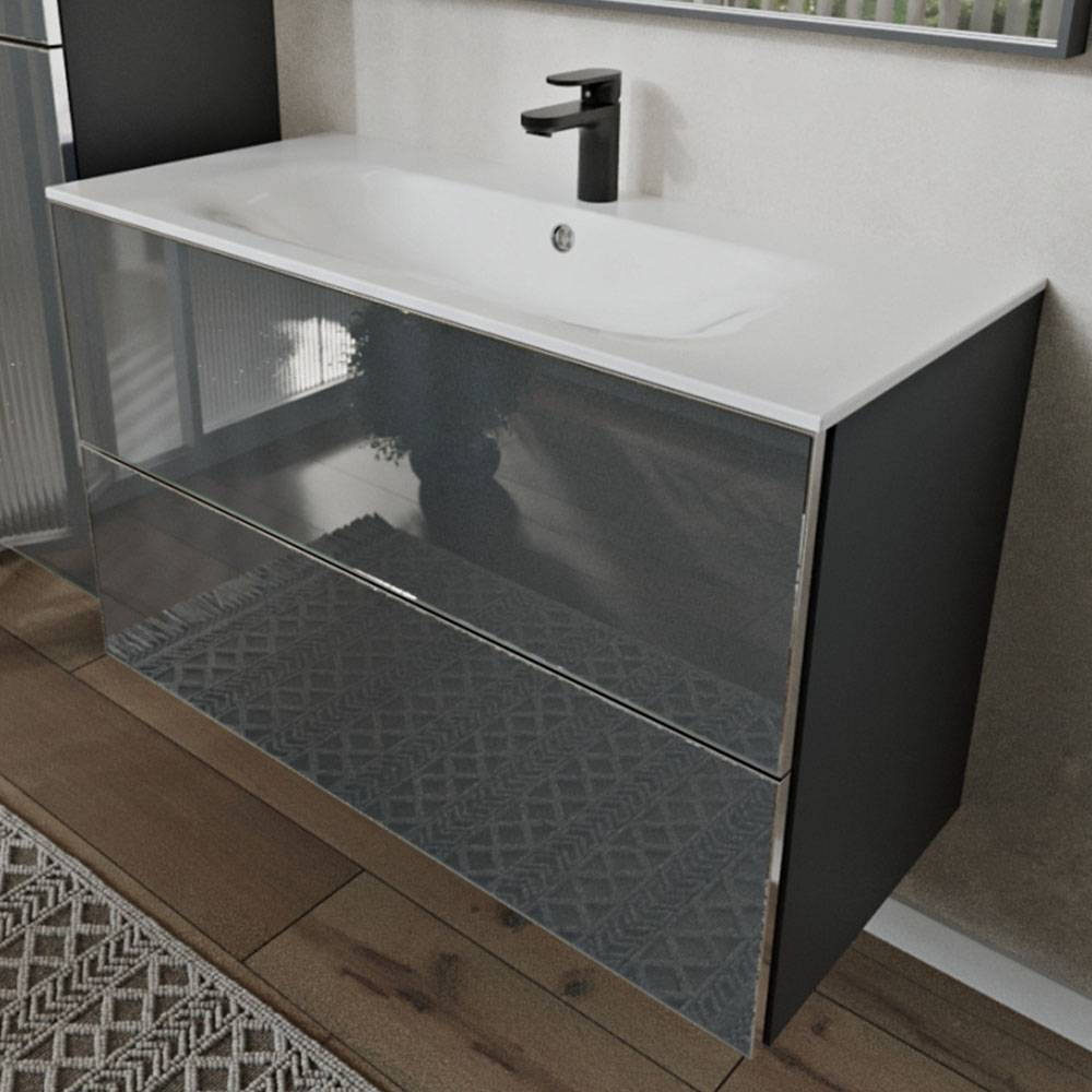 Тумба с раковиной Terminus Vega VEG101002701601OSL графит, 100x62