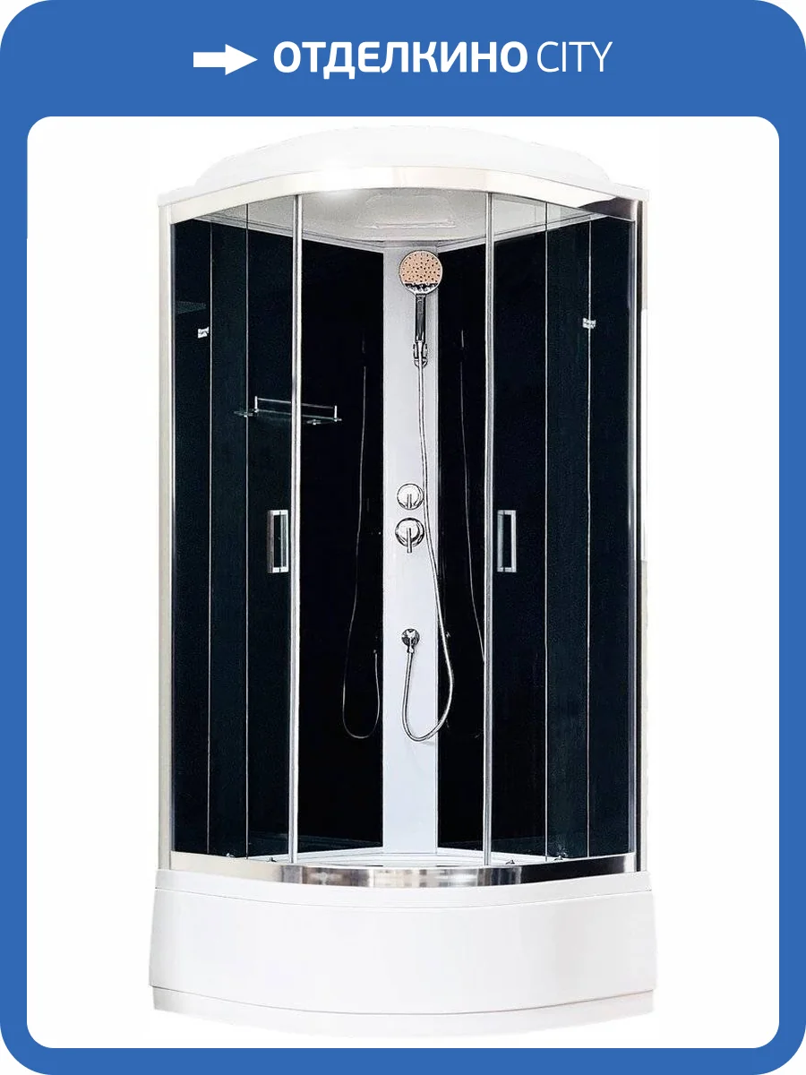 Душевая кабина Royal Bath CK RB90CK5-BT-CH с сиденьем фото 5