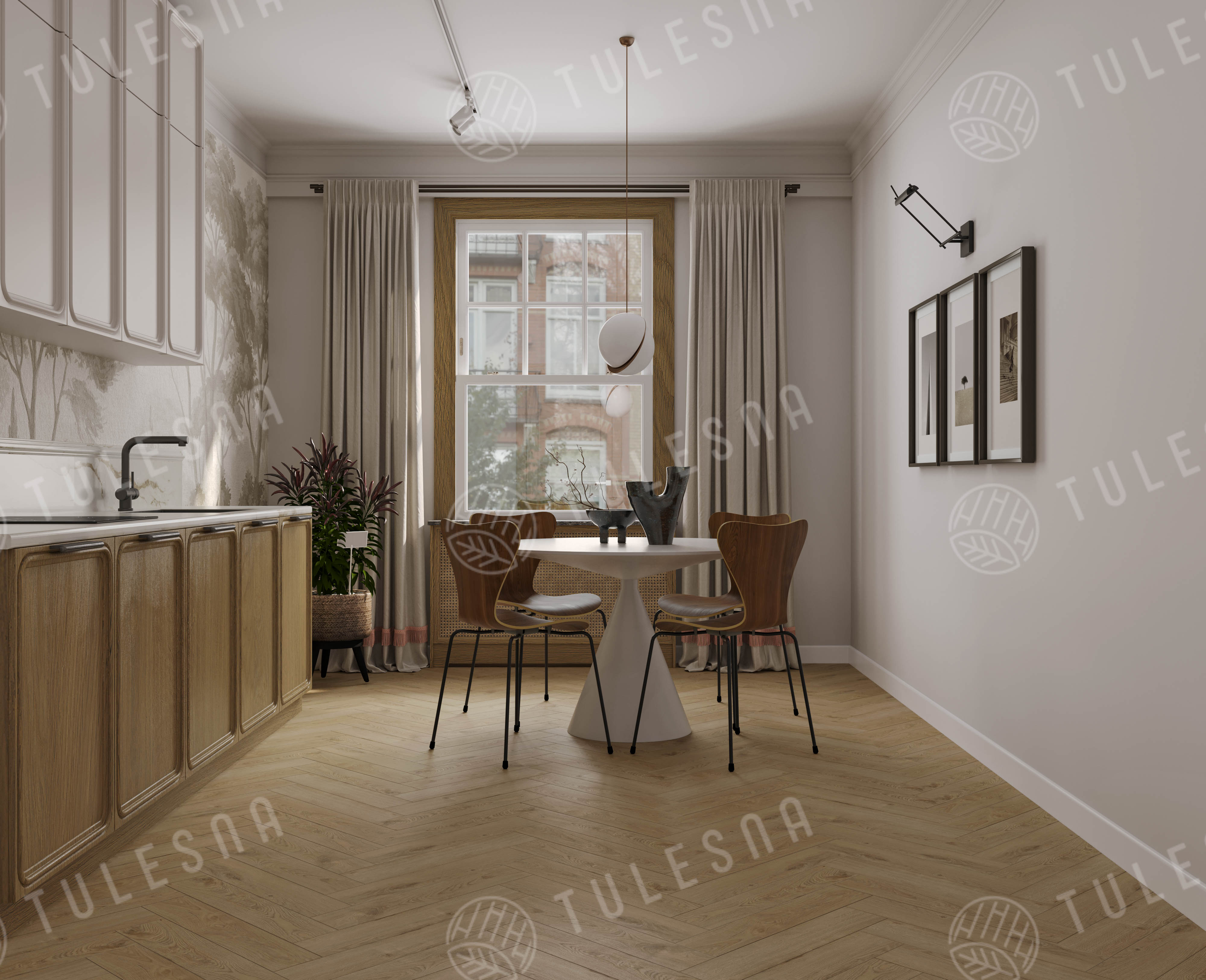 Ламинат Tulesna Селена Паркет (Selene Parquet) 12/34 4V LF504-16 Канайма 121x605 фото 4