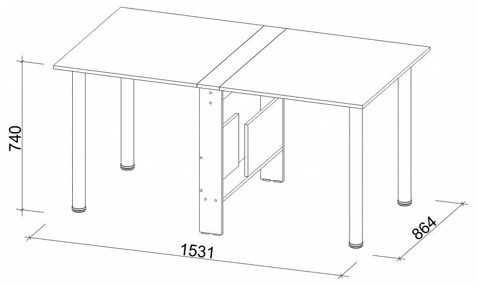 Стол-книжка МФ Jazz СТК 9М СТК-9М Дуб молочный фото 6